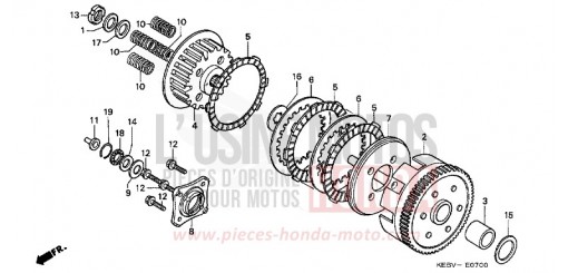 EMBRAYAGE CA125W de 1998